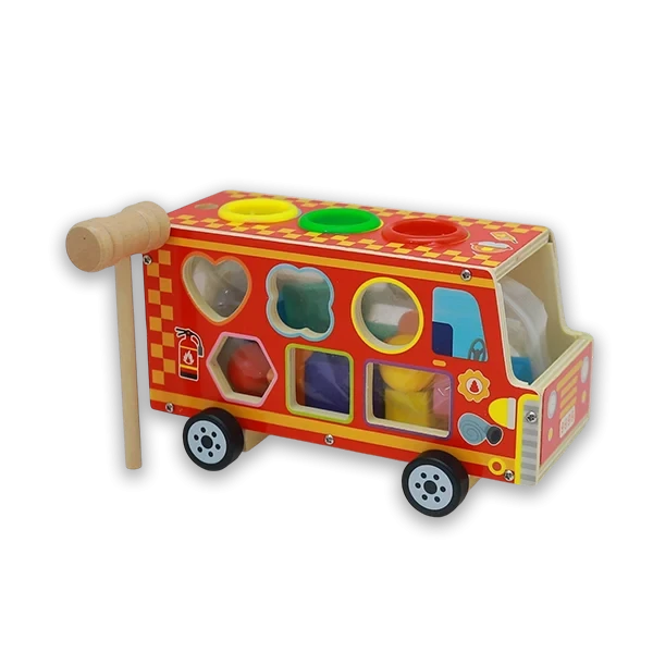 لعبة الشاحنة الخشبية التعليمية