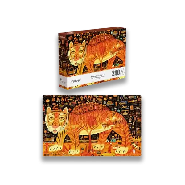 لعبة البازل - رحله النمر الرائعه 240 قطعة ملونة