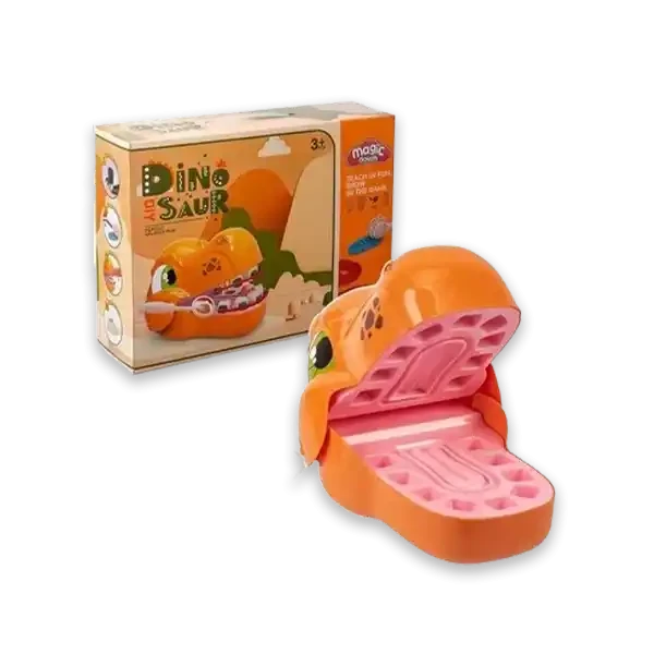 صلصال طقم طبيب أسنان الديناصور الطيني