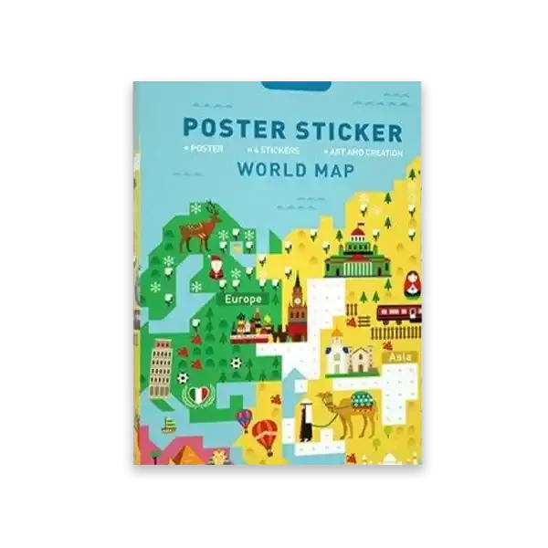 ملصقات خريطة العالم