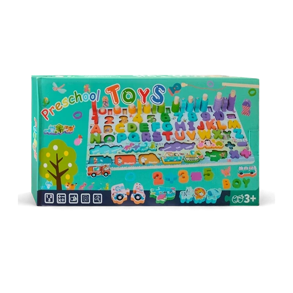 لوح تعلم  الأرقام والأحرف الانجليزية [مونتيسوري]