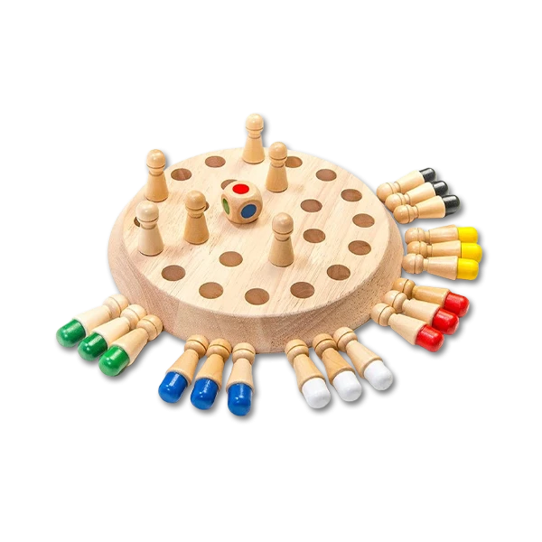 لعبة  الذاكرة الملونة الخشبية